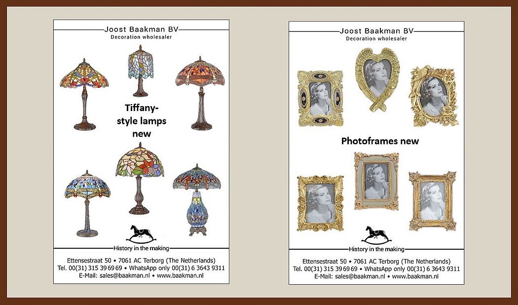 Joost Baakman BV - Tiffany-style lampen en fotolijsten